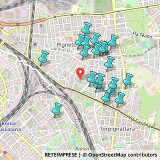 Mappa Via Pietro Sensini, 00176 Roma RM, Italia (0.4585)