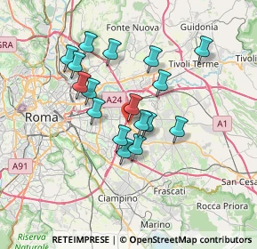 Mappa Via Capurso, 00133 Roma RM, Italia (6.16588)