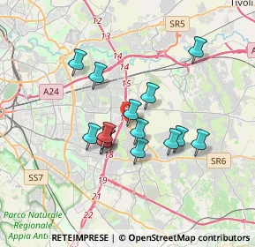 Mappa Via Capurso, 00133 Roma RM, Italia (3.005)