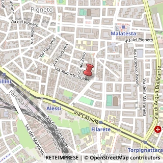 Mappa Via Augusto Dulceri, 86/88, 00176 Roma, Roma (Lazio)