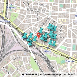 Mappa Via Vibio Sequestre, 00176 Roma RM, Italia (0.1655)