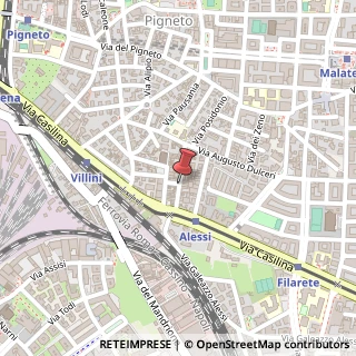 Mappa Via zurla placido 15, 00176 Roma, Roma (Lazio)