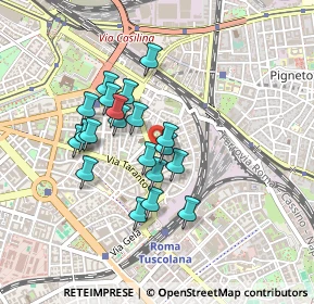 Mappa Via Montepulciano, 00182 Roma RM, Italia (0.375)