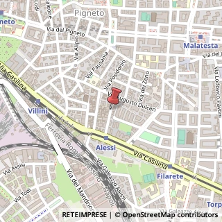 Mappa Via Anassimandro,  24, 00176 Roma, Roma (Lazio)