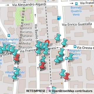 Mappa Via Francesco Bolognesi, 00152 Roma RM, Italia (0.07143)