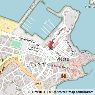 Mappa Via Dottor Vincenzo Giuliani,  68, 71019 Vieste, Foggia (Puglia)