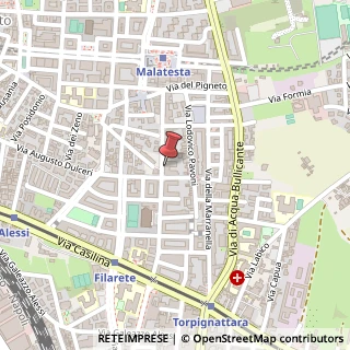 Mappa Via Antonio Tempesta, 126, 00176 Roma, Roma (Lazio)