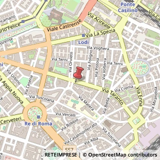 Mappa Via Taranto, 106, 00182 Roma, Roma (Lazio)
