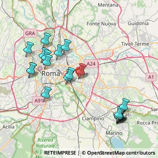 Mappa Via dei Gladioli, 00172 Roma RM, Italia (9.818)