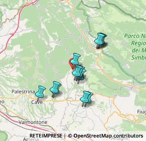 Mappa Via Vitellia, 00030 Bellegra RM, Italia (6.01714)