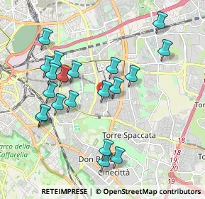 Mappa Via Tor de' Schiavi, 00172 Roma RM, Italia (2.078)