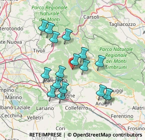 Mappa Via Guido Baccelli, 00030 San Vito Romano RM, Italia (13.64471)