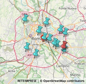 Mappa Piazza Tarquinia, 00183 Roma RM, Italia (6.13214)