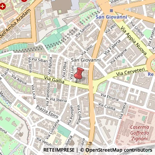 Mappa Via Gallia, 95, 00183 Roma, Roma (Lazio)