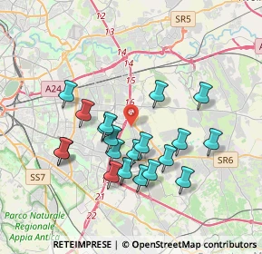 Mappa Via Alcesti, 00133 Roma RM, Italia (3.577)