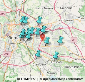 Mappa Via Alcesti, 00133 Roma RM, Italia (6.28882)