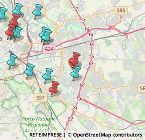 Mappa Via Francesco Tovaglieri, 00186 Roma RM, Italia (5.73563)