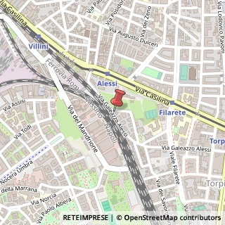 Mappa Via Galeazzo Alessi, 00176 Roma RM, Italia, 00176 Roma, Roma (Lazio)