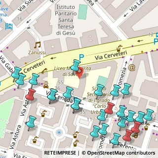 Mappa Via Cerveteri, 00183 Roma RM, Italia (0.08846)