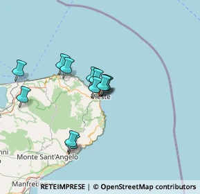 Mappa Via Guglielmo Oberdan, 71019 Vieste FG, Italia (11.4375)