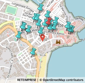 Mappa Via Guglielmo Oberdan, 71019 Vieste FG, Italia (0.231)