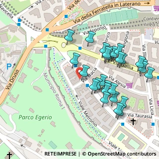 Mappa Via Pannonia, 00183 Roma RM, Italia (0.12222)