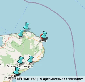 Mappa Viale Federico II, 71019 Vieste FG, Italia (21.88385)