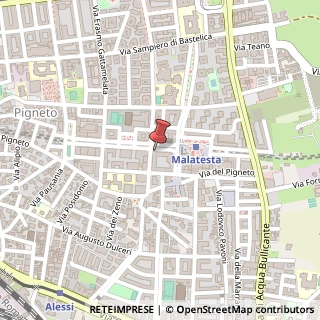 Mappa Via Roberto Malatesta, 144, 00176 Roma, Roma (Lazio)