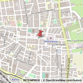 Mappa Via Renzo da Ceri,  187, 00176 Roma, Roma (Lazio)