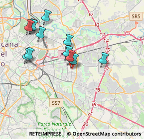 Mappa Piazza delle Iris, 00171 Roma RM, Italia (4.0125)