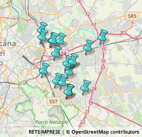 Mappa Via delle Petunie, 00172 Roma RM, Italia (2.95353)