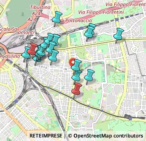 Mappa Via di Acqua Bullicante, 00177 Roma RM, Italia (0.9175)