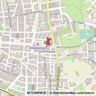 Mappa Via Roberto Malatesta, 312, 00176 Roma, Roma (Lazio)