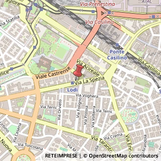 Mappa Via La Spezia, 119/113, 00182 Roma, Roma (Lazio)
