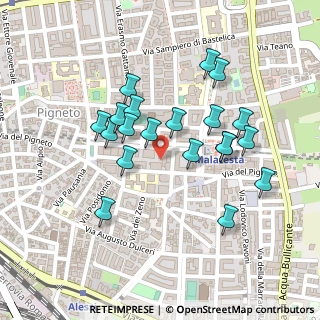 Mappa Via Roberto Malatesta, 00176 Roma RM, Italia (0.222)