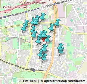 Mappa Via dei Rododendri, 00171 Roma RM, Italia (0.701)