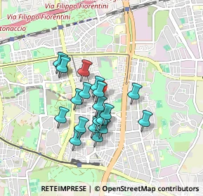 Mappa Via dei Rododendri, 00171 Roma RM, Italia (0.7405)