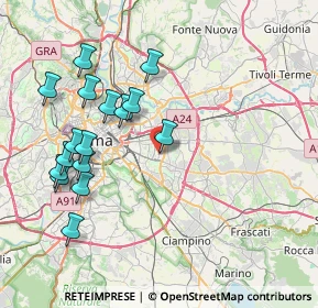 Mappa Via dei Glicini, 00172 Roma RM, Italia (8.74625)