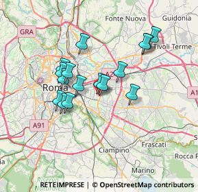 Mappa Via degli Ontani, 00172 Roma RM, Italia (6.25063)