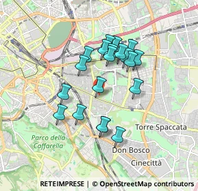 Mappa Via Artena, 00177 Roma RM, Italia (1.535)