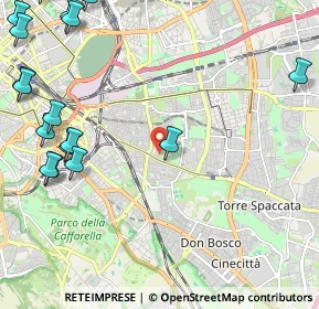 Mappa Via Artena, 00177 Roma RM, Italia (3.38529)