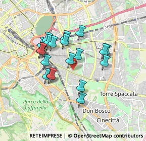 Mappa Via Artena, 00177 Roma RM, Italia (1.6145)
