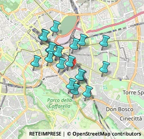 Mappa Via Montefalco, 00181 Roma RM, Italia (1.4675)