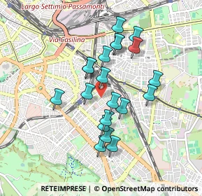 Mappa Via Montefalco, 00181 Roma RM, Italia (0.8145)