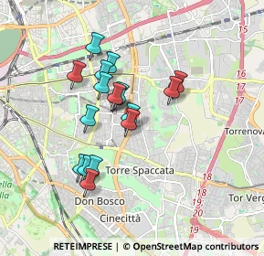 Mappa Via del Fosso di Centocelle, 00172 Roma RM, Italia (1.53588)