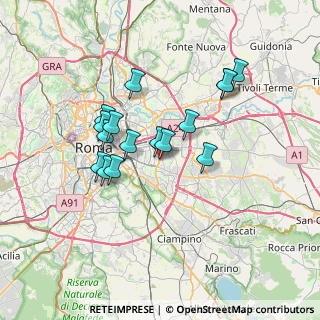 Mappa Via del Fosso di Centocelle, 00172 Roma RM, Italia (6.32563)