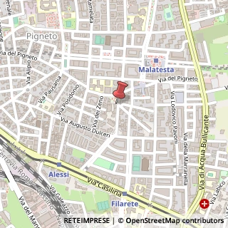 Mappa Via Attilio Zuccagni Orlandini, 16, 00176 Roma, Roma (Lazio)
