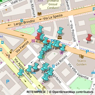 Mappa Via Taranto, 00185 Roma RM, Italia (0.04231)