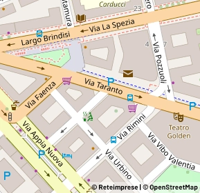 Mappa Via Taranto, 00182 Roma RM, Italia (0.01154)