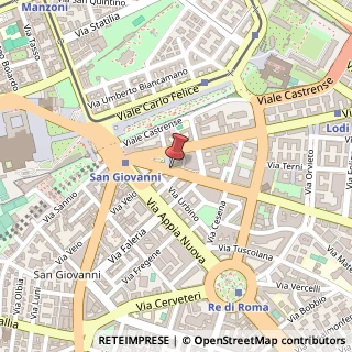 Mappa Via Taranto,  5, 00182 Roma, Roma (Lazio)